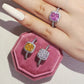 Multicolor Cubic Zirconia Wedding Rings
