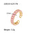 Colorful Copper CZ Oval Rings